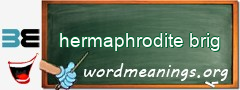 WordMeaning blackboard for hermaphrodite brig